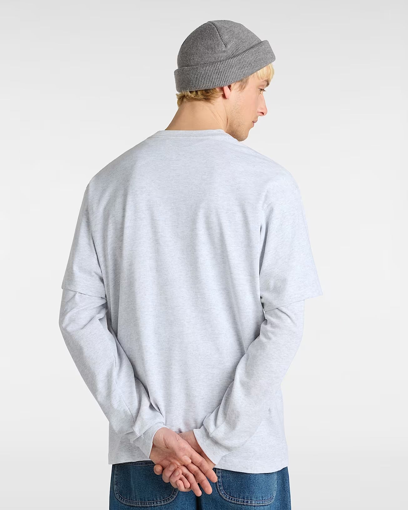  VANS LEFT CHEST II LOOSE T-SHIRT LOGO LIGHT GREY