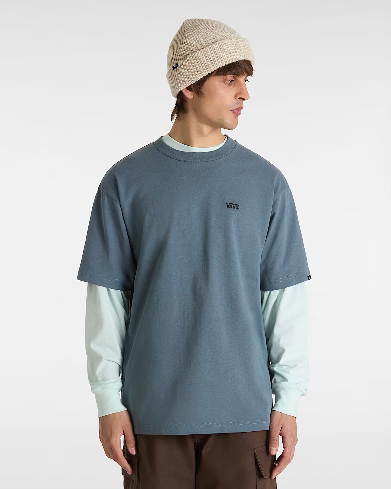  VANS LEFT CHEST II LOOSE T-SHIRT LOGO STORMY WEATHER