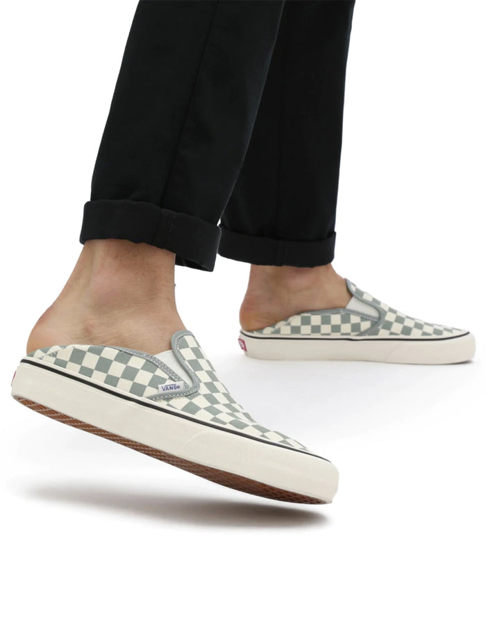  VANS CHECKERBOARD CLASSIC SLIP-ON SHOES GREEN