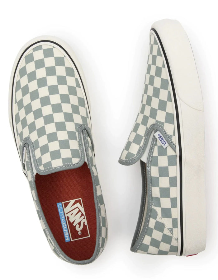  VANS CHECKERBOARD CLASSIC SLIP-ON SHOES GREEN
