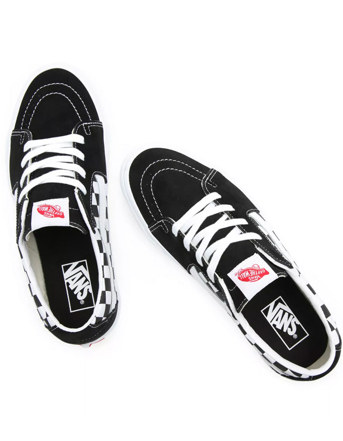  VANS SK8-LOW RACING BLACK CHECKERBOARD SHOES
