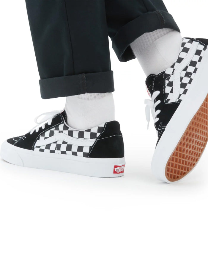  VANS SK8-LOW RACING BLACK CHECKERBOARD SHOES