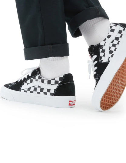  VANS SK8-LOW RACING BLACK CHECKERBOARD SHOES