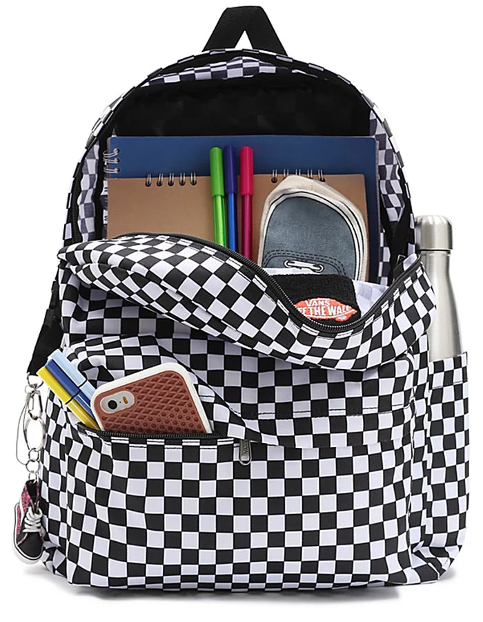 VANS OLD SKOOL CHECK BACKPACK WHITE BLACK