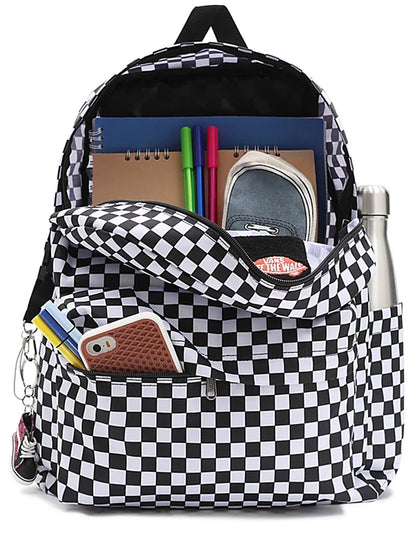  VANS OLD SKOOL CHECK BACKPACK WHITE BLACK