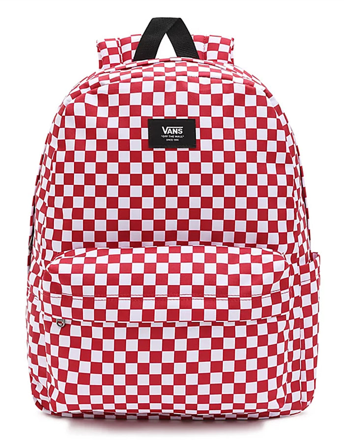  VANS OLD SKOOL CHECK BACKPACK WHITE RED
