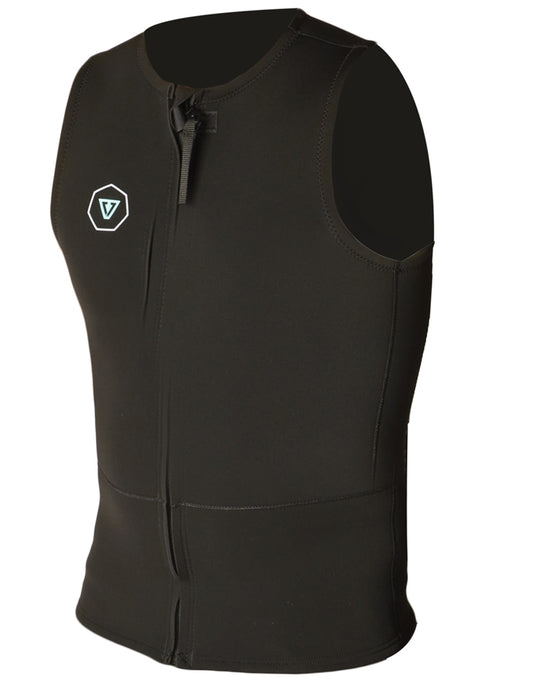  VISSLA FRONT ZIP VEST 2MM BLACK