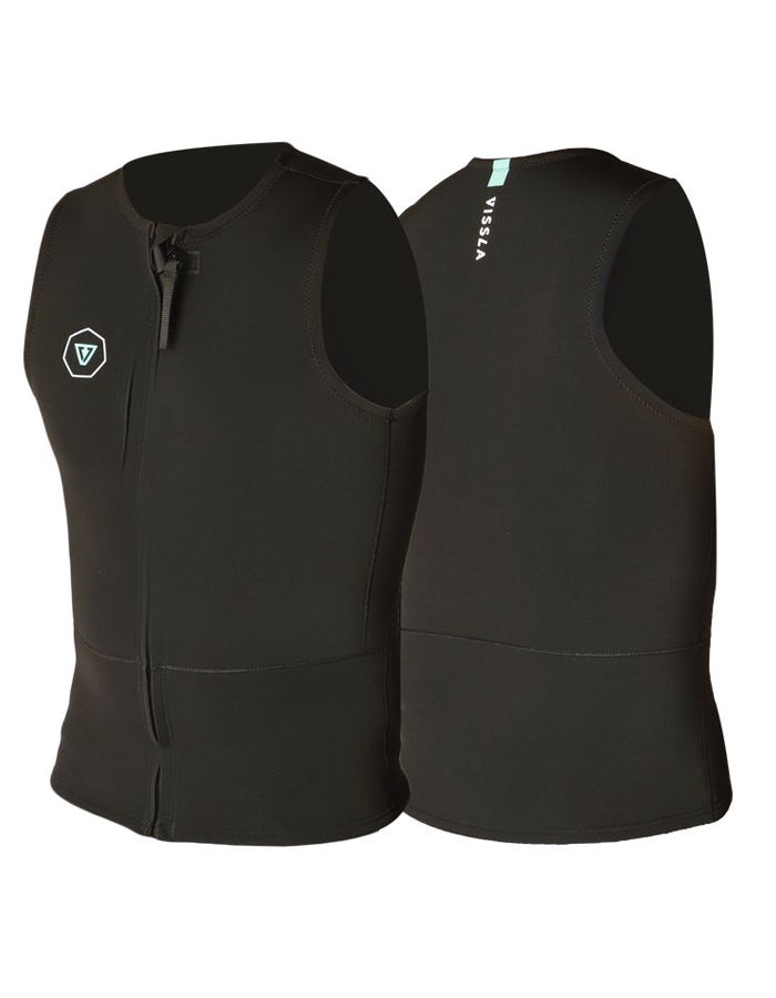  VISSLA FRONT ZIP VEST 2MM BLACK