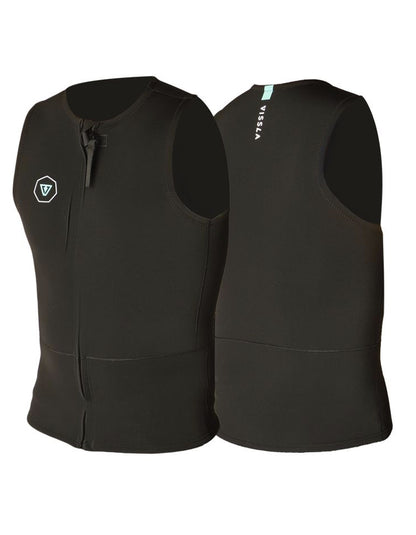  VISSLA FRONT ZIP VEST 2MM BLACK