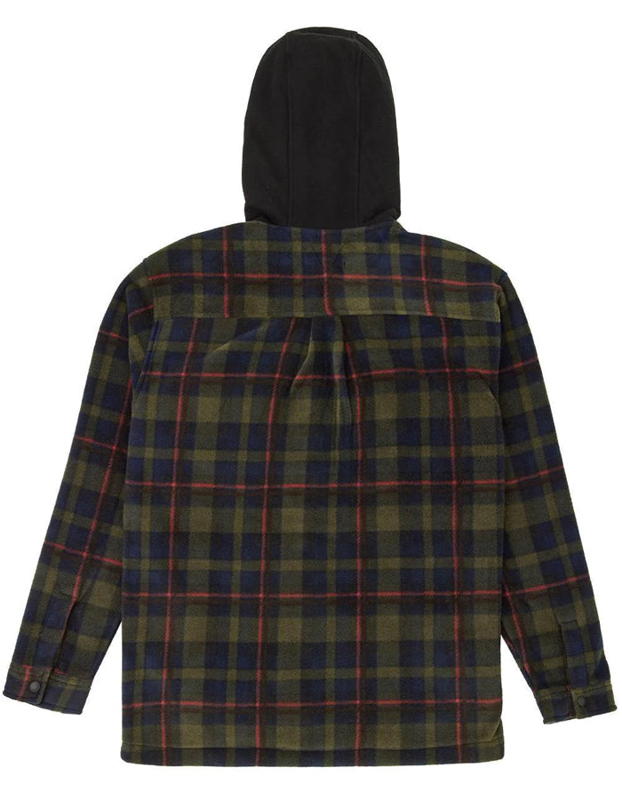  VISSLA HERMOSA ZIP HOODED OVERSHIRT RED
