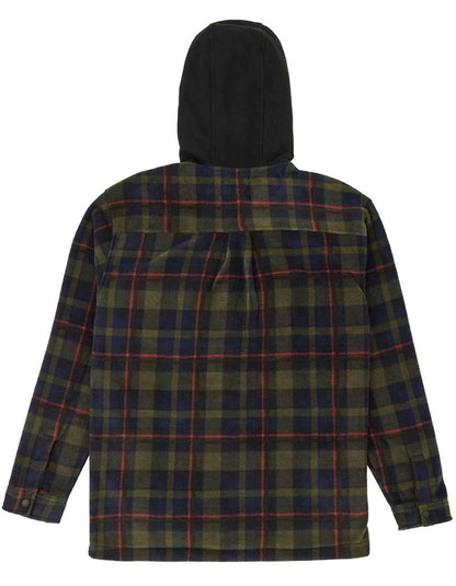  VISSLA HERMOSA ZIP HOODED OVERSHIRT RED