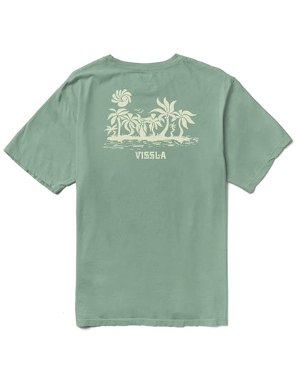  VISSLA T-SHIRT TULUM ORGANIC POCKET TEE JADE