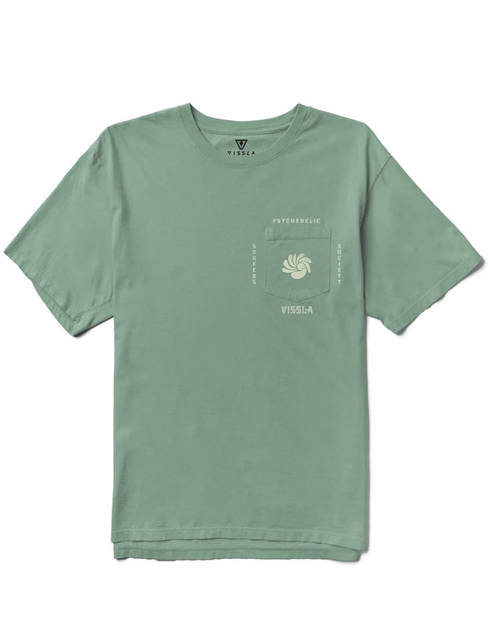  VISSLA T-SHIRT TULUM ORGANIC POCKET TEE JADE