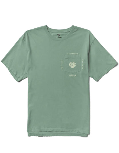 VISSLA T-SHIRT TULUM ORGANIC POCKET TEE JADE