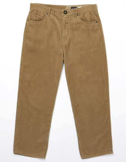 VOLCOM BILLOW TAPERED CORDUROY TROUSERS KHAKI
