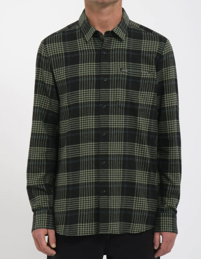  VOLCOM CADEN PLAID SHIRT BLACK