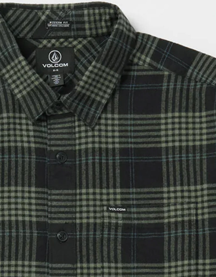  VOLCOM CADEN PLAID SHIRT BLACK