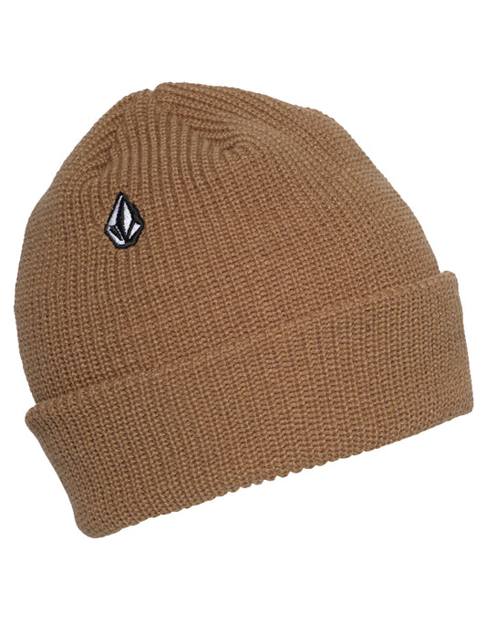  VOLCOM FULL STONE BEANIE DARK BROWN