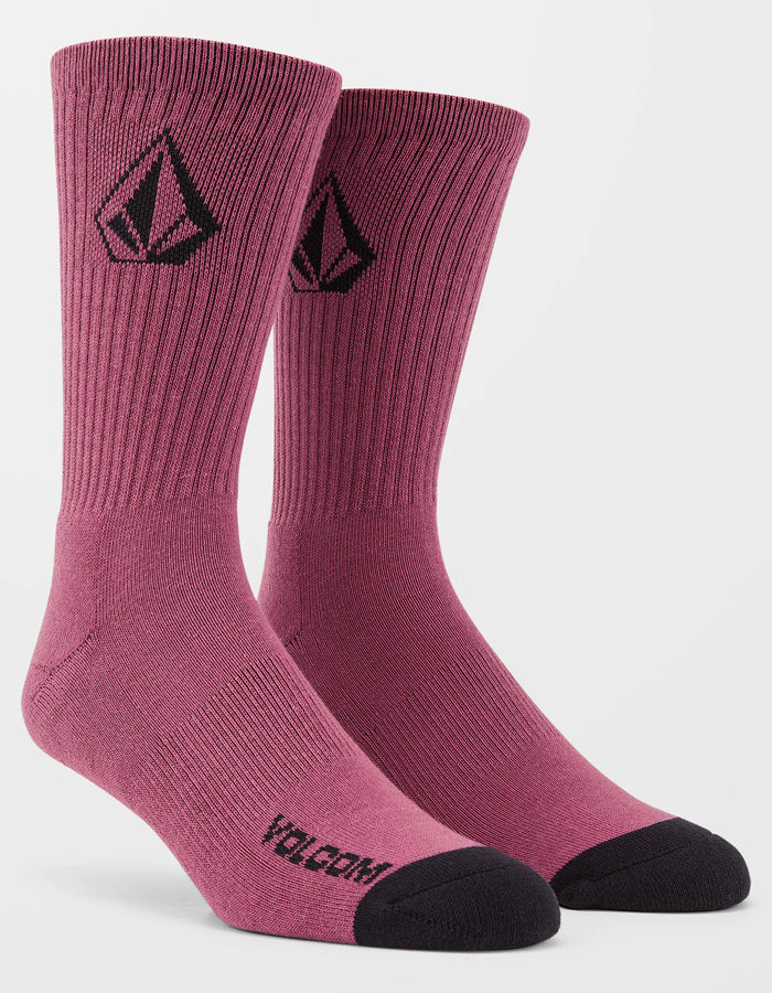  VOLCOM FULL STONE SOCKS WHITE 3 PACK AGAVE