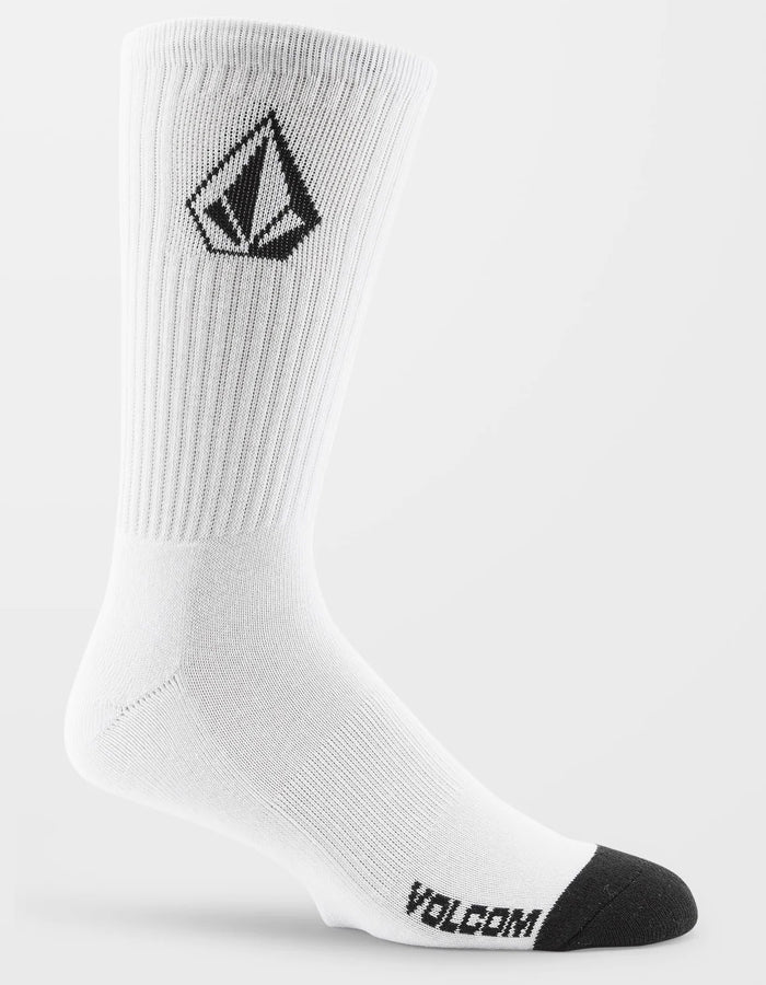  VOLCOM FULL STONE SOCKS WHITE 3 PACK