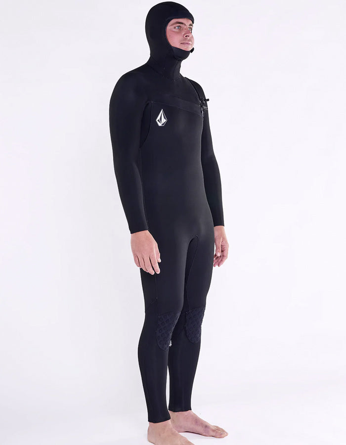  VOLCOM MODULATOR 5/4/3MM HOODED CHEST ZIP WETSUIT BLACK