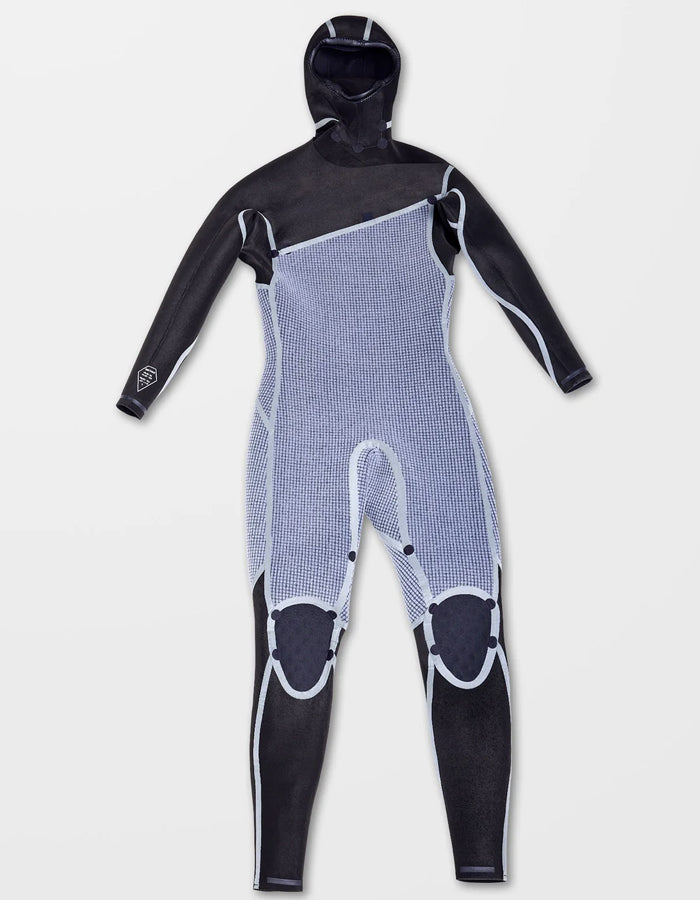  VOLCOM MODULATOR 5/4/3MM HOODED CHEST ZIP WETSUIT BLACK