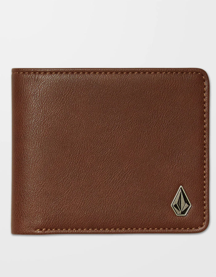  VOLCOM SLIM STONE S WALLET BROWN