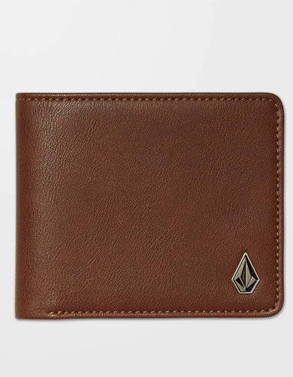  VOLCOM SLIM STONE S WALLET BROWN