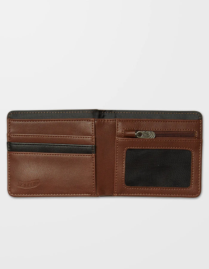  VOLCOM SLIM STONE S WALLET BROWN