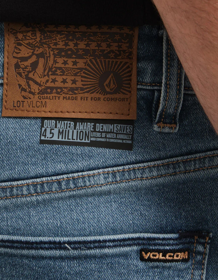  VOLCOM SOLVER DENIM JEANS OLD TOWN INDIGO