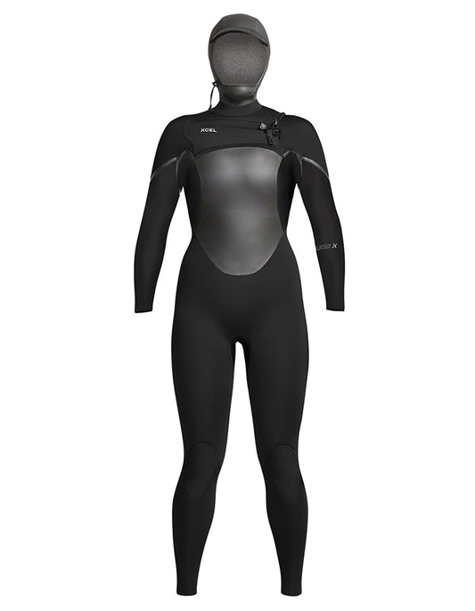  XCEL 5/4 WOMENS AXIS X HOODED WETSUIT BLACK